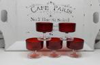 Ruby red coupes, Luminarc,  vintage, Antiek en Kunst, Antiek | Glas en Kristal, Ophalen of Verzenden