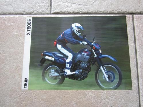 Yamaha XT600 E brochure folder 1990, Motoren, Handleidingen en Instructieboekjes, Yamaha, Ophalen of Verzenden