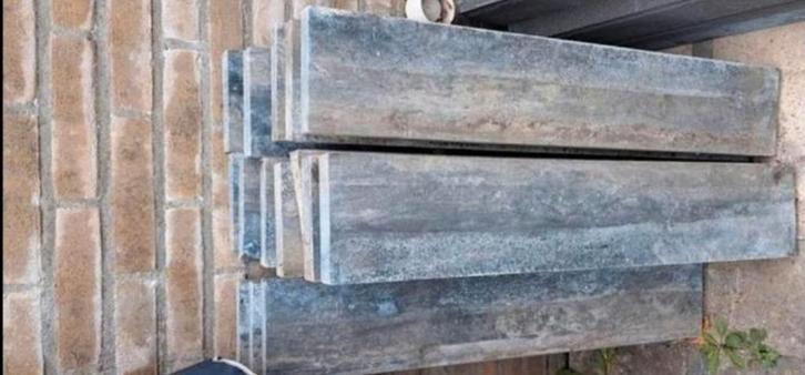 Chinees hardsteen opsluitbanden/ muurafdekkers, 80x15x4 cm, Tuin en Terras, Tegels en Klinkers, Gebruikt, Overige typen, Natuursteen