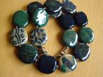 HALSKETTING KAZURI BEADS KRALEN KENIA KERAMIEK HANDWERK, Overige materialen, Verstelbaar, Overige kleuren, Ophalen of Verzenden