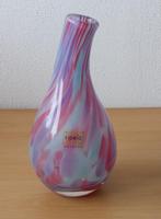 Fidrio - Pisa Vaasje – Pastel Blauw/Roze/Lila gewolkt, Minder dan 50 cm, Glas, Blauw, Ophalen of Verzenden