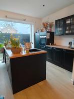 Keuken met eiland, Huis en Inrichting, Keuken | Complete keukens, Ophalen, Gebruikt, Zwart, Overige typen