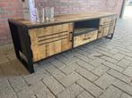 Tv-dressoir Mangohout/ industriële 160 cm Mango/metaal
