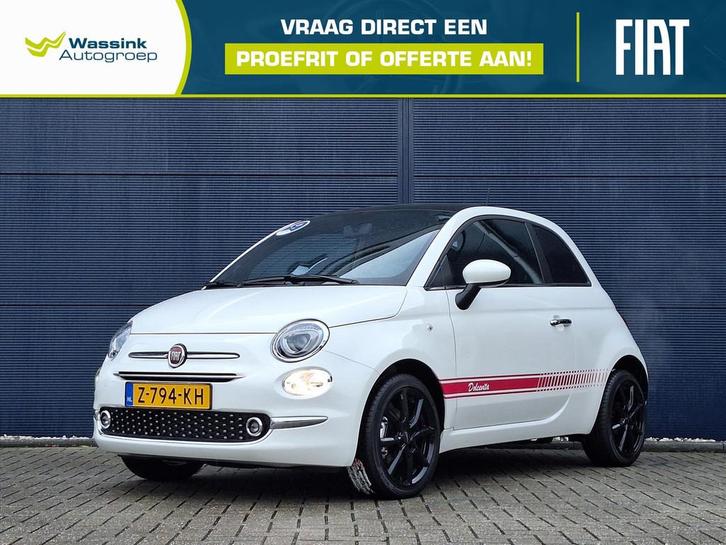Fiat 500 1.0 Hybrid Dolcevita WASSINK Finale | Carplay/andro, Auto's, Fiat, Bedrijf, Te koop, Centrale vergrendeling, Cruise Control