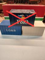 2 LGB containers, Ophalen of Verzenden, Gelijkstroom, Wagon, LGB