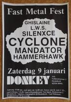 2 x Donkey Heemskerk affiche December + Fast Metal Fest, Gebruikt, Ophalen of Verzenden, Poster, Artwork of Schilderij