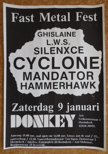 2 x Donkey Heemskerk affiche December + Fast Metal Fest