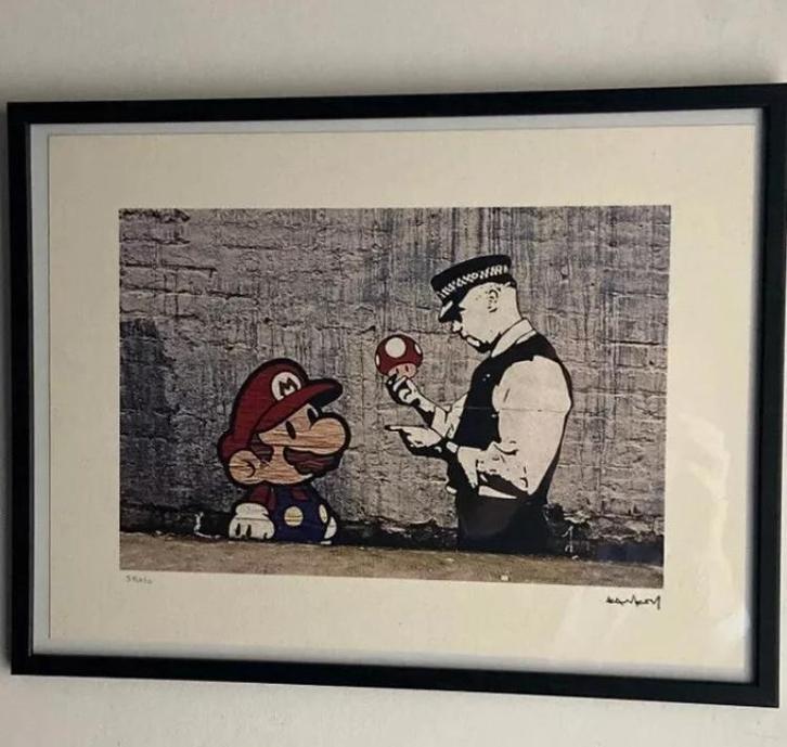 BANKSY : lithografie met certificaat, Antiek en Kunst, Kunst | Litho's en Zeefdrukken, Ophalen of Verzenden