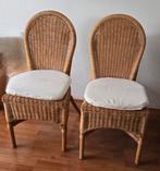 Eetkamerstoelen, Huis en Inrichting, Stoelen, Ophalen, Zo goed als nieuw, Bruin, Twee