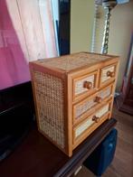 Klein rotan webbing sieradenkastje met 4 lades, Huis en Inrichting, Minder dan 50 cm, Ophalen of Verzenden, Zo goed als nieuw