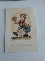 HANITZSCH.  JONGEN MET BLOEMEN EN TAS 1959, Ophalen of Verzenden, 1940 tot 1960, Kinderen