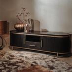 *ACTIE* Tvmeubel Kast Rivello Zwart Gratis Bezorging (3), Ophalen of Verzenden, Nieuw, Tvmeubel kast rivello zwart bruin hotel chique