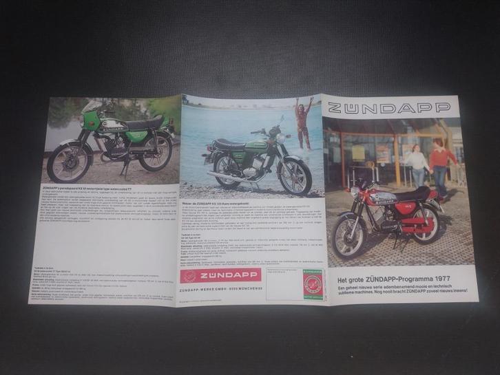 Zundapp 1977 folder Nederlands 517 530 KS50 CS50 GTS50 ZD50, Fietsen en Brommers, Handleidingen en Instructieboekjes, Ophalen of Verzenden