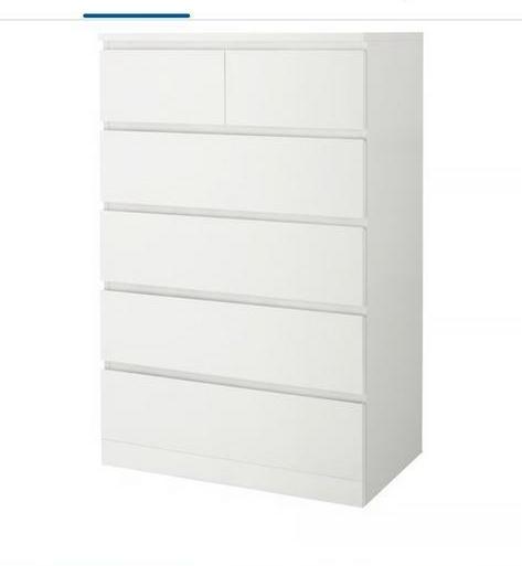 Ikea malm 6 ladekast (Bennebroek), Huis en Inrichting, Kasten | Ladekasten, Gebruikt, Minder dan 100 cm, 50 tot 100 cm, 25 tot 50 cm