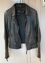Mooi Vanilia lederen jasje blauw/grijs Maat S, Kleding | Dames, Ophalen of Verzenden, Zo goed als nieuw, Maat 38/40 (M), Blauw