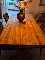Robuuste houten eettafel, Ophalen, 100 tot 150 cm, Landelijk, 150 tot 200 cm