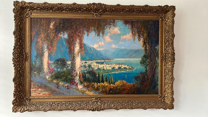 Prachtig groot schilderij van Jurrien Marinus Beek., Antiek en Kunst, Kunst | Schilderijen | Klassiek, Ophalen of Verzenden