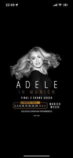 Adele vrijdag 30 aug in munchen rij 4 stoel 12 ., Tickets en Kaartjes, Eén persoon