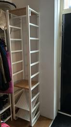 Witte Boekenkast met Metalen Platen, Huis en Inrichting, Kasten | Boekenkasten, Ophalen, Met plank(en), Minder dan 50 cm, 200 cm of meer