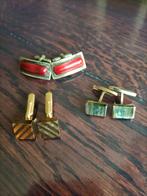 3 sets manchetknopen, Sieraden, Tassen en Uiterlijk, Manchetknopen, Ophalen of Verzenden, Gebruikt, Overige materialen