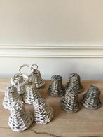 10 Rieten Kerstklokjes - Hangers, Huis en Inrichting, Ophalen of Verzenden, Gebruikt