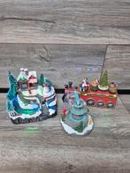 Kerstdorp samen 3 items kersthuisjes, Diversen, Ophalen of Verzenden, Zo goed als nieuw