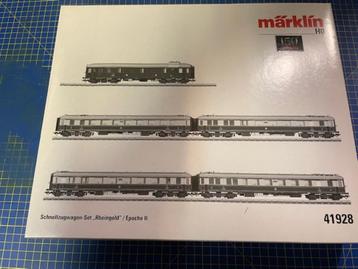Märklin 41928 H0 Schnellzugwagen-Set Rheingold Koopje !!! beschikbaar voor biedingen
