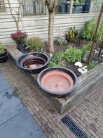 Plantenbakken 2 st doorsnede 56 cm hoogte 18 cm, Ophalen, Steen, Gebruikt, Minder dan 30 cm