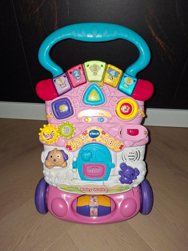VTech Loopkar Baby Walker, Kinderen en Baby's, Speelgoed | Babyspeelgoed, Zo goed als nieuw, Auto, Met licht, Met geluid, Met wieltjes