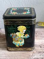 Bloemen meisje blik, Verzamelen, Blikken, Ophalen of Verzenden, Gebruikt, Overige