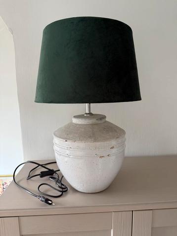 Landelijke schemerlamp grijs/creme beschikbaar voor biedingen