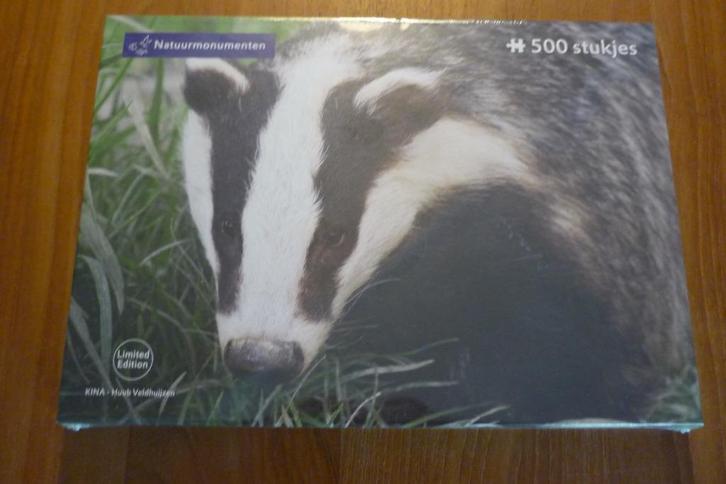 Nieuw Natuurmonumenten puzzel '' DAS '' 500 st., Hobby en Vrije tijd, Denksport en Puzzels, Nieuw, Legpuzzel, 500 t/m 1500 stukjes