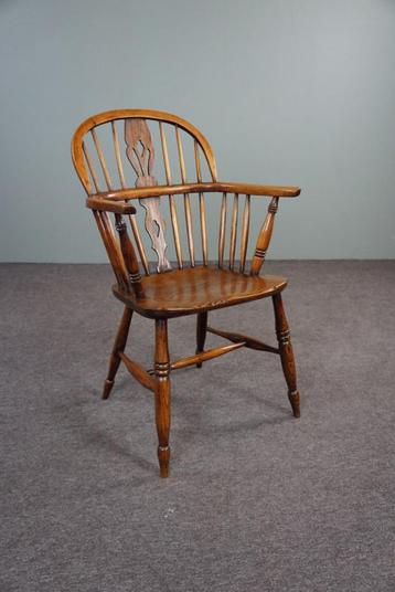 Engelse antieke Windsor fauteuil/stoel, Low Back, 18e eeuw 