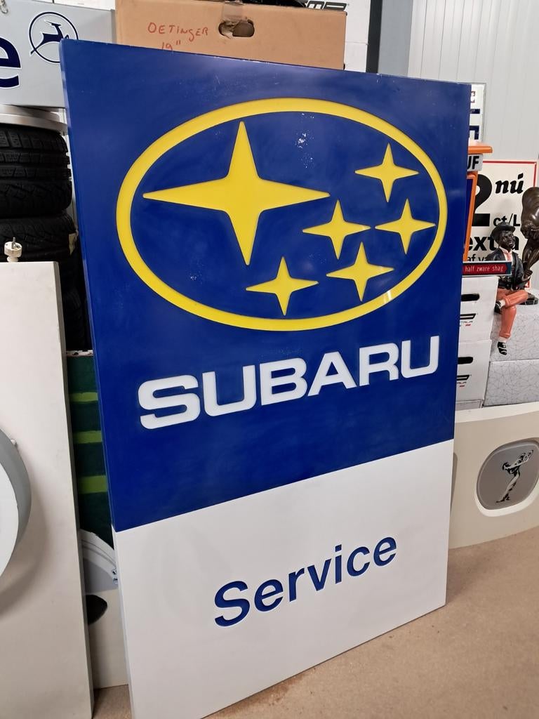 Zeldzame Subaru reclame Lichtbak 169cm/ 110cm is werkend., Ophalen, Eu, Gebruikt, Eu