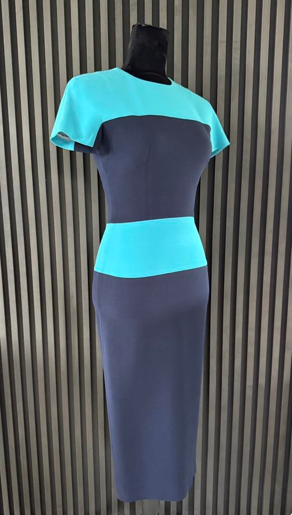 VICTORIA BECKHAM Iconic Bodycon Dress 136 blue  UK8  NEW, Blauw, Victoria Beckham, Nieuw, Ophalen of Verzenden