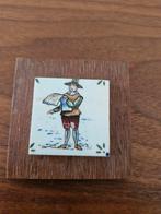 Oude Hollandse  Blauwe Tegeltjes  op Houten Onderzetter, Antiek en Kunst, Antiek | Wandborden en Tegels, Ophalen of Verzenden