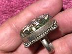 Bodemvondst Antieke ZILVEREN ring 925 MOZAIK glas VALENTIJN, Antiek en Kunst, Ophalen of Verzenden