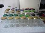 42 glazen potten met deksel jam formaat, inmaak bewaarpot, Huis en Inrichting, Keuken | Potten en Pannen, Glas, Pot, Bus of Blik
