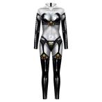Dames catsuit 25 / bodysuit sexy zwart jumpsuit doodskop, Verzenden, Maat 46/48 (XL) of groter, Nieuw, Overige thema's