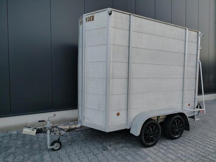 Polly gesloten Aluminium - RVS vlees aanhanger - foodtruck., Auto diversen, Aanhangers en Bagagewagens, Gebruikt, Ophalen