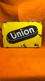 Emaille bord Union Briketten, Verzamelen, Ophalen of Verzenden, Gebruikt, Reclamebord