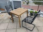 2x IKEA VÄSMAN tuinstoelen plus IKEA NÄMMARÖ tafel 75x63 cm, Tuin en Terras, Tuinsets en Loungesets, Ophalen