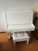 Witte kinderpiano compleet, Ophalen, Zo goed als nieuw