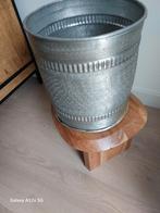 Metalen  bloempotten, Tuin en Terras, Bloempotten, Ophalen, Gebruikt, Rond, Minder dan 25 cm