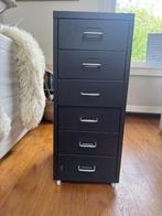 Black 6 drawer roller cabinet, Huis en Inrichting, Ophalen, Minder dan 50 cm, Gebruikt, 5 laden of meer