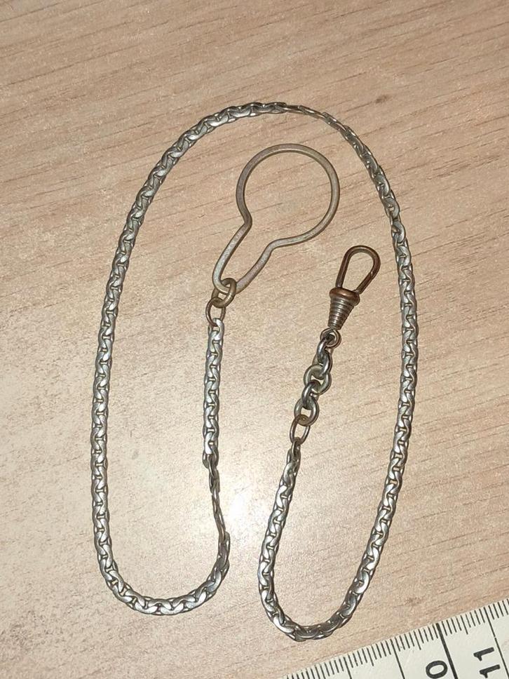 Vintage Horlogeketting met Bijzondere Sluiting, Sieraden, Tassen en Uiterlijk, Antieke sieraden, Ophalen of Verzenden