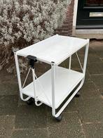 Vintage postmodern barcart keukentrolley opvouwbaar wit, Huis en Inrichting, Keuken | Keukenelementen, Minder dan 100 cm, 25 tot 50 cm