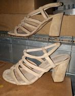 Sandalen met blokhal van ERIK mt. 37, Beige, ERIK, Gedragen, Sandalen of Muiltjes