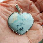 Mooie nieuwe zilveren hanger van Turkooise/Turquoise hart, Blauw, Nieuw, Ophalen of Verzenden, Met edelsteen