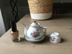 Mini kop en schotel + mini theepotje, Verzamelen, Ophalen, Zo goed als nieuw, Porselein, Kop en/of schotel